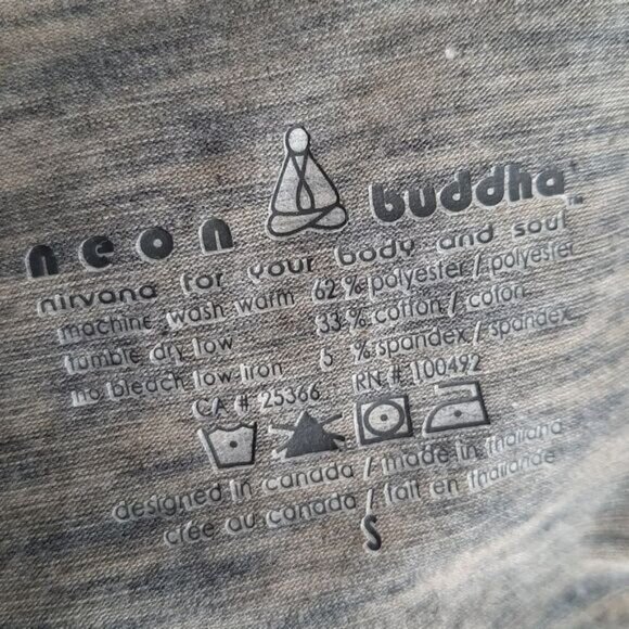 NEON BUDDHA Relaxed Fit Asymmetric Hem Sweatshirt Mockneck Melange Grey Sz S - Picture 12 of 12